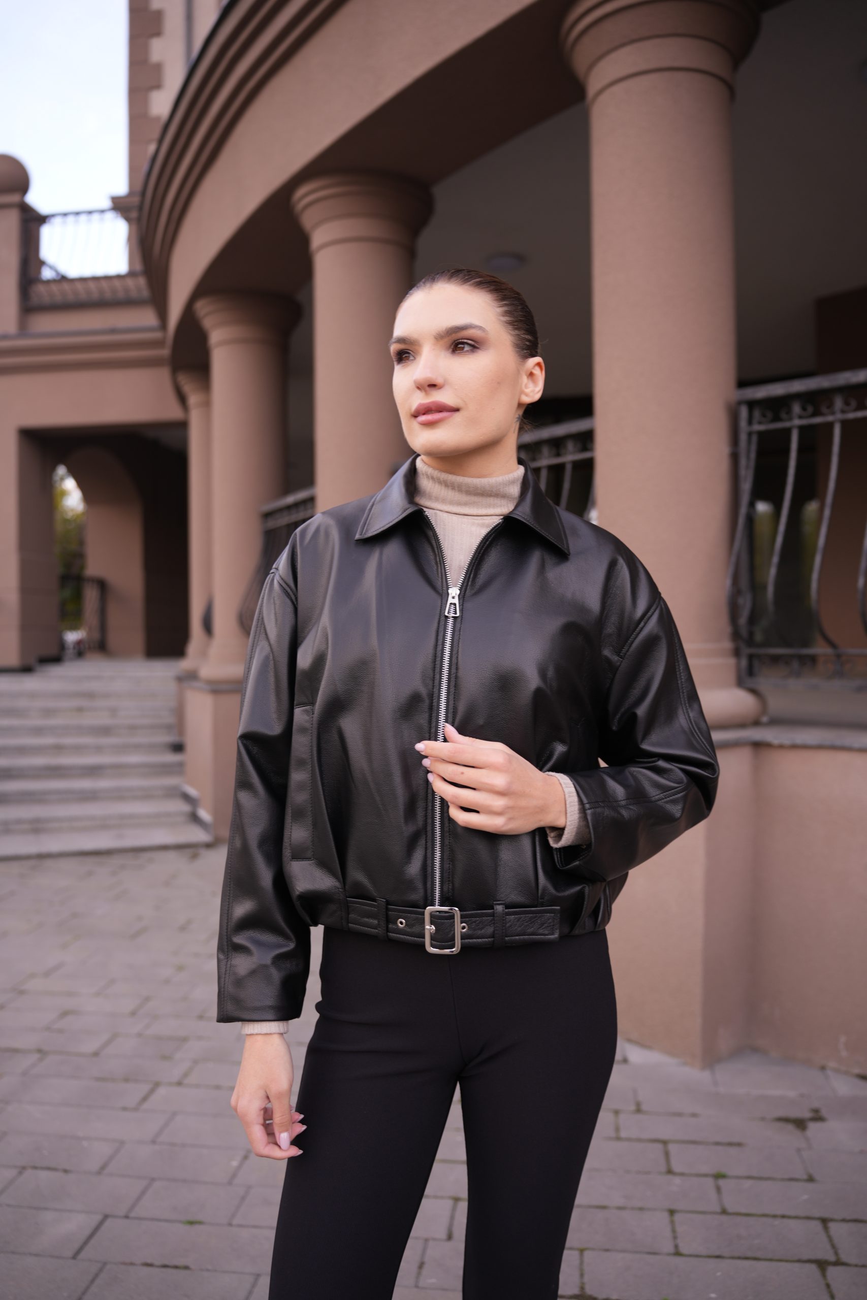 Бомбер з екошкіри КВ-031 2026 - Зображення 19